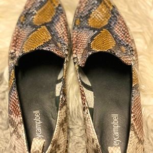 Jeffrey Campbell Snakeskin loafers size 7